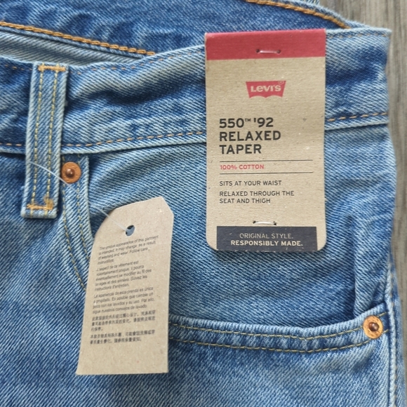 Levi's 550 '92 Relaxed Taper Painted Splatter Distressed Jeans 34x34 - Picture 11 of 16